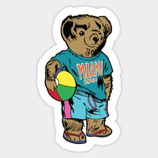 Beach Bear Sticker
